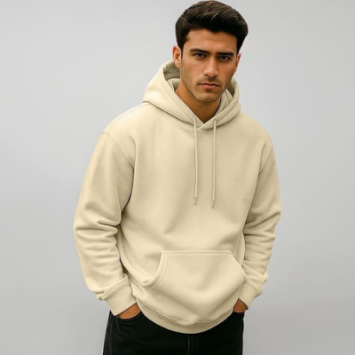 Veirdo® 280 GSM Cotton Fleece | Hooded Neck Full Sleeve | Regular Fit Sweatshirt | Solid Hoodie for Men