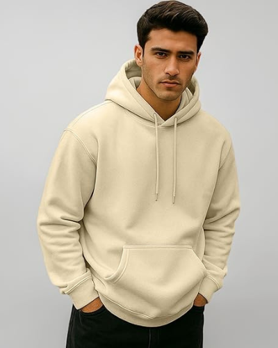 Veirdo® 280 GSM Cotton Fleece | Hooded Neck Full Sleeve | Regular Fit Sweatshirt | Solid Hoodie for Men