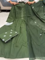 Green Velly Pure Cotton Suit Set - Image 3